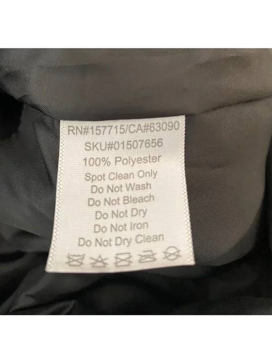 Spirit Halloween Black Costume Coat w/ Hood Skeleton Royalty Chains Bones Large - Picture 6 of 13